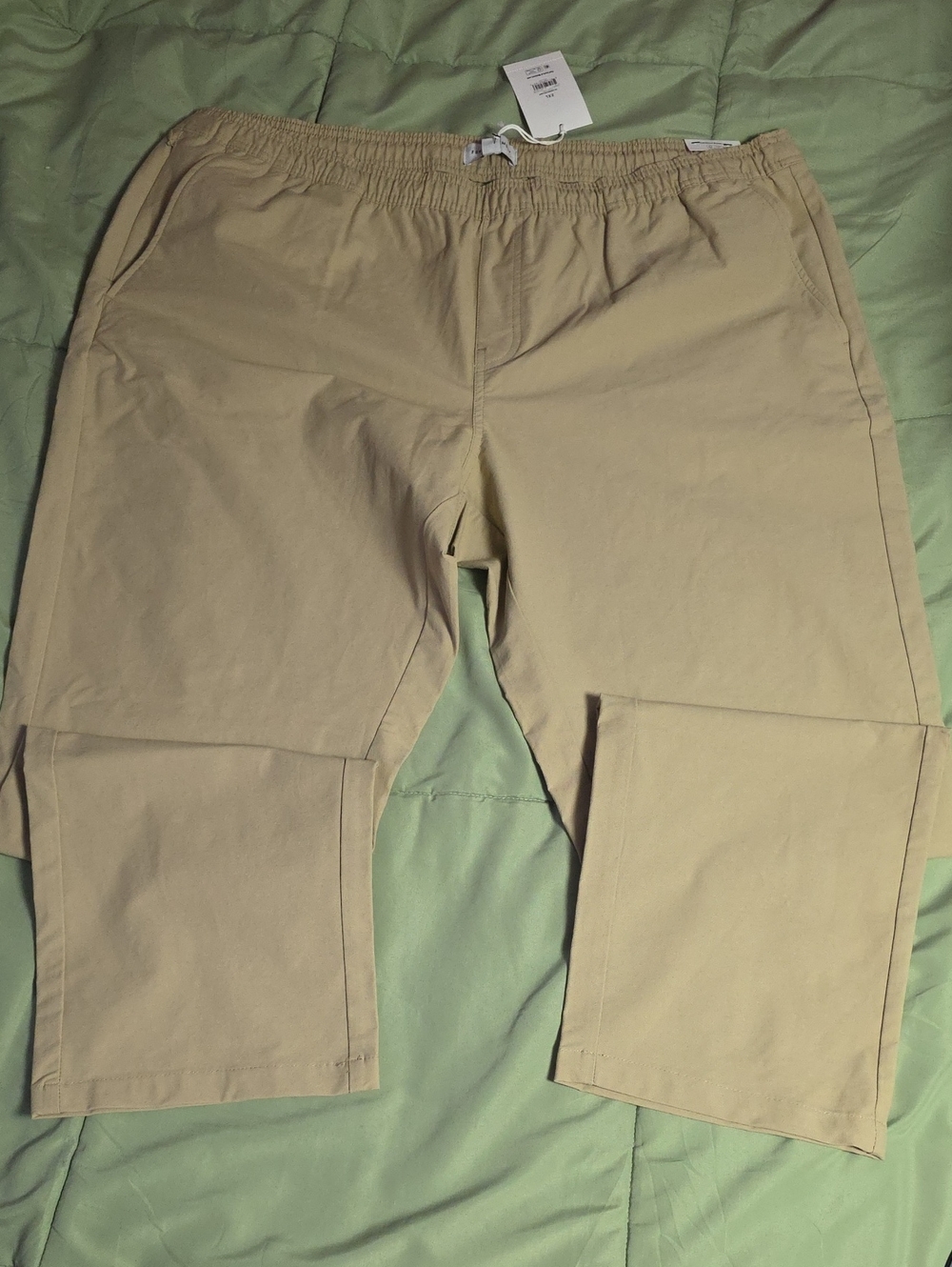 Free Assembly Men's Straight Fit Tapered Leg Pull On Commuter Pants